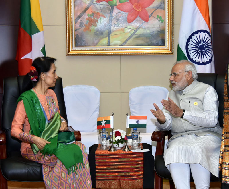 State Counsellor Aung San Suu Kyi of Myanmar (photo credit: Narendra Modi/flickr)