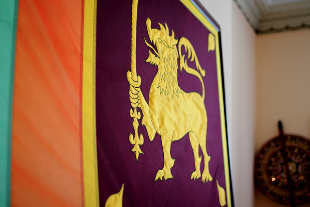 The flag of Sri Lanka (Photo credit: Embassy of Sri Lanka Flag / flickr) The flag of Sri Lanka (Photo credit: Embassy of Sri Lanka Flag / flickr)