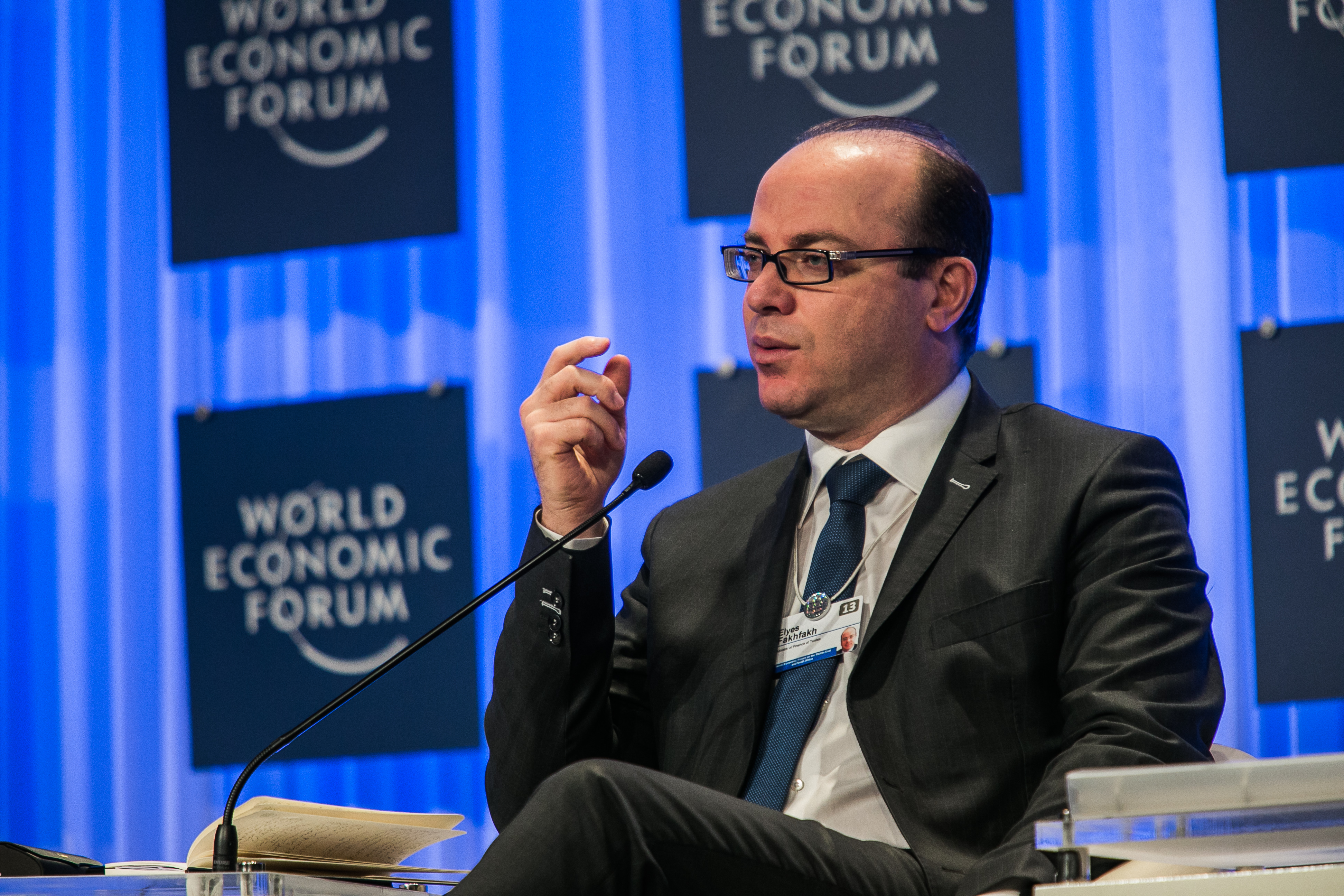 Tunisian Prime Minister-designate Elyes Fakhfakh (photo credit: World Economic Forum/flickr) Tunisian Prime Minister-designate Elyes Fakhfakh (photo credit: World Economic Forum/flickr)