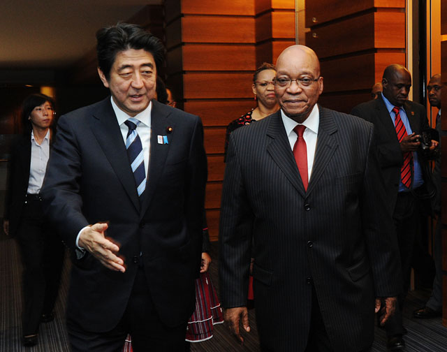 Japanese Prime Minister Shinzo Abe (photo credit: GovernmentZA/flickr) Japanese Prime Minister Shinzo Abe (photo credit: GovernmentZA/flickr)