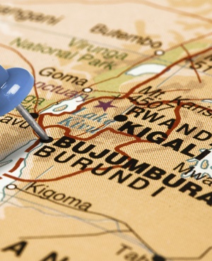 Burundi on a map (photo credit: News24) Burundi on a map (photo credit: News24)