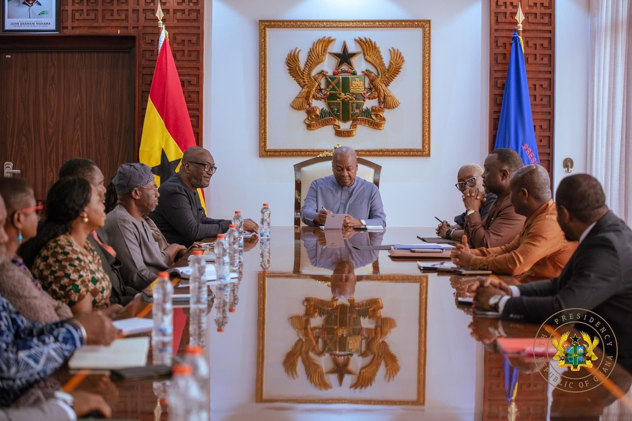 Meeting between President Mahama and the Constitutional Reform Commission in early March 2025 (photo credit: President of the Republic of Ghana)