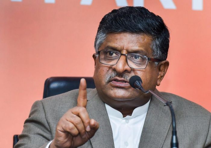 Indian Law Minister Ravi Shankar Prasad (photo credit: PTI) Indian Law Minister Ravi Shankar Prasad (photo credit: PTI)
