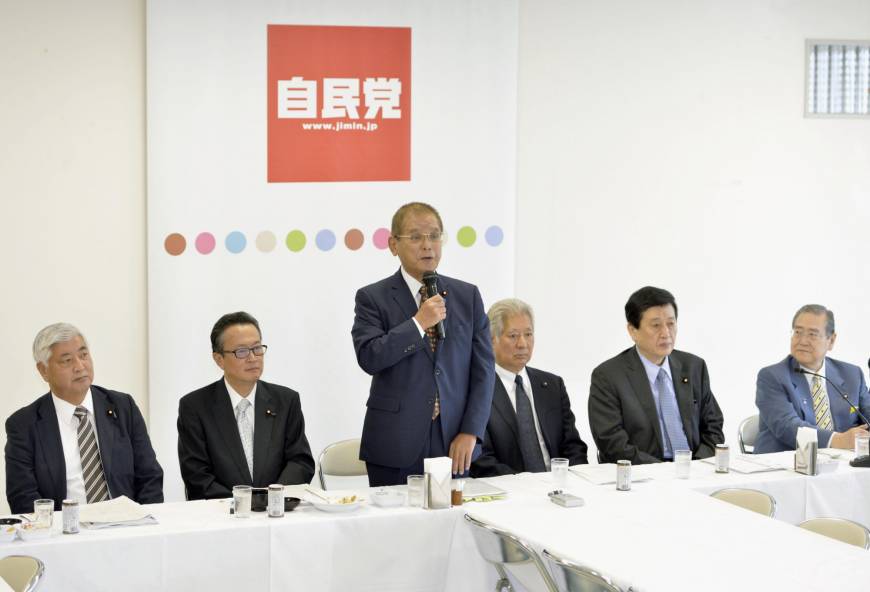 Japan's ruling party backs away from controversial constitution revision proposal Okiharu Yasuoka, chairman of the LDP's panel on constitutional revision (photo credit: KYODO)