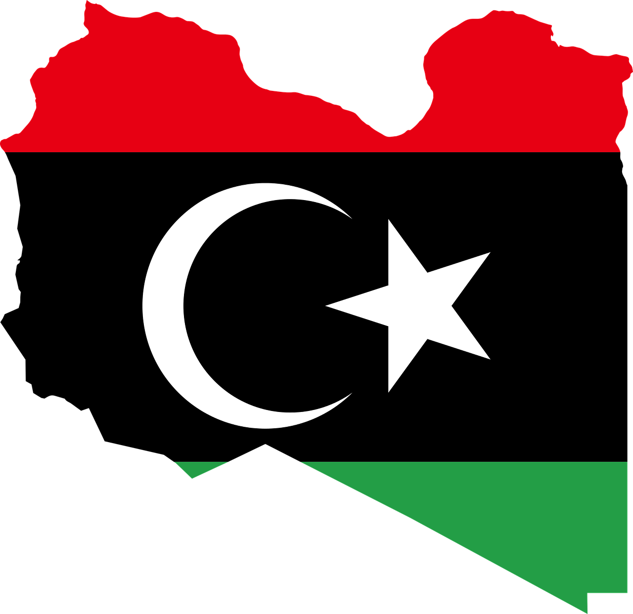 Flag of Libya on a map (photo credit: Pixabay) Flag of Libya on a map (photo credit: Pixabay)