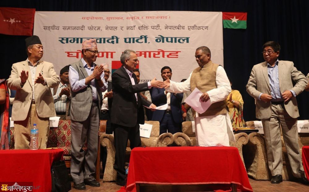 Baburam Bhattarai and Upendra Yadav (photo credit: Elite Joshi) Baburam Bhattarai and Upendra Yadav (photo credit: Elite Joshi)