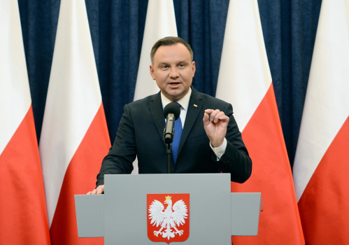 President Andrzej Duda (photo credit: Alik Keplicz/Associated Press/Mercury News) President Andrzej Duda (photo credit: Alik Keplicz/Associated Press/Mercury News)