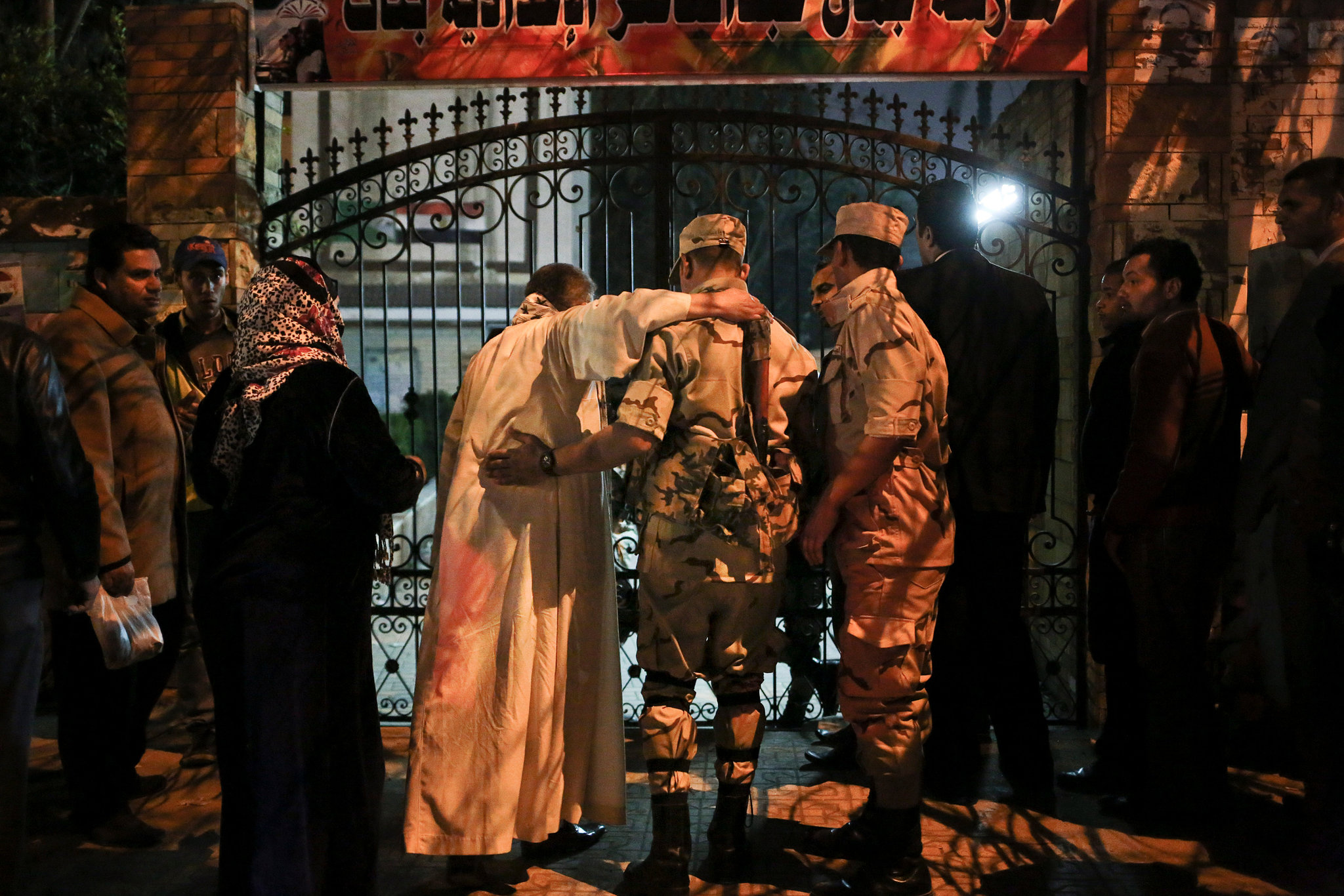 On Tuesday, soldiers helped a man into a polling station in Cairo, where Egyptians were set to vote in the third referendum on the constitution in three years. Tara Todras-Whitehill for The New York Times On Tuesday, soldiers helped a man into a polling station in Cairo, where Egyptia