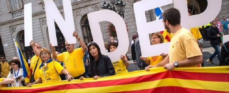 Catalan protesters took to the streets to demand independence. Getty Images Getty Images