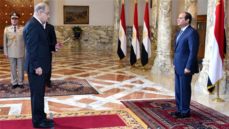 The new government will be headed by Prime Minister Sherif Ismail, the country's former petroleum minister [photo credit: EPA]