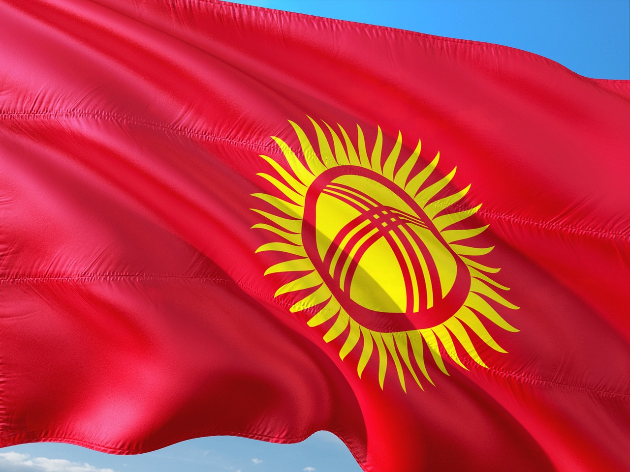 Flag of Kyrgyzstan (photo credit: jorono via pixabay)
