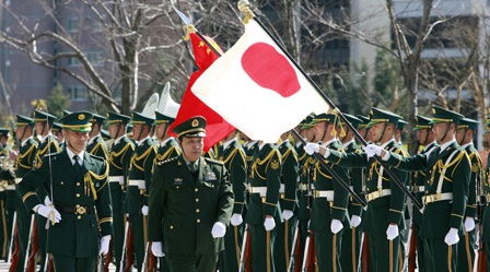 Mounted guard of honour in Tokyo, Credit: Xinhua/Ren Zhenglai Mounted guard of honour in Tokyo, Credit: Xinhua/Ren Zhenglai