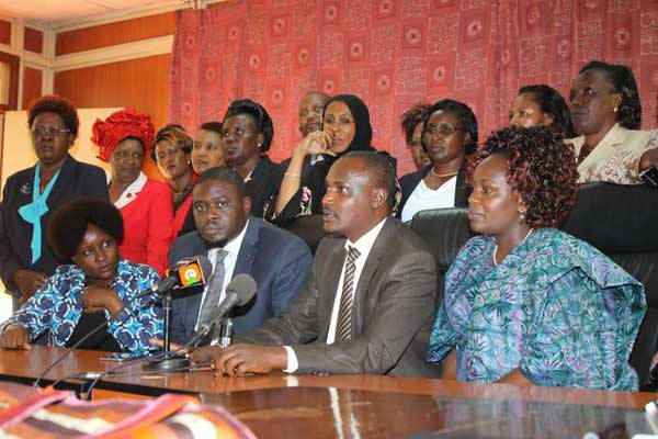 Cord and Jubilee MPs during a press conference on the two-third gender rule on May 5, 2016. The Bill to implement the gender principle has now failed to pass in the National Assembly and Senate (Photo credit: Anthony Omuya | Nation Media Group) Cord and Jubilee MPs during a press conference on the two-third gender rule on May 5, 2016. The Bill to implement the gender principle has now failed to pass in the National Assembly and Senate (Photo credit: Anthony Omuya | Nation Media Group)