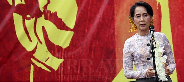 Aung San Su Kyi gives a speech about constitutional reform in Rangoon to thousands of supporters on May 17. (Photo: JPaing / The Irrawaddy) Aung San Su Kyi. (Photo: JPaing / The Irrawaddy)