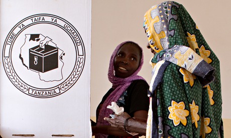 Women vote in Tanzania's 2010 general election at a polling station outside Dar es Salaam. Photograph: Yasuyoshi Chiba/AFP/Getty Images Photograph: Yasuyoshi Chiba/AFP/Getty Images