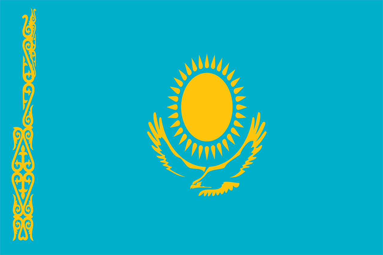 Flag of Kazakhstan (photo credit: OpenClipart-Vectors via pixabay)