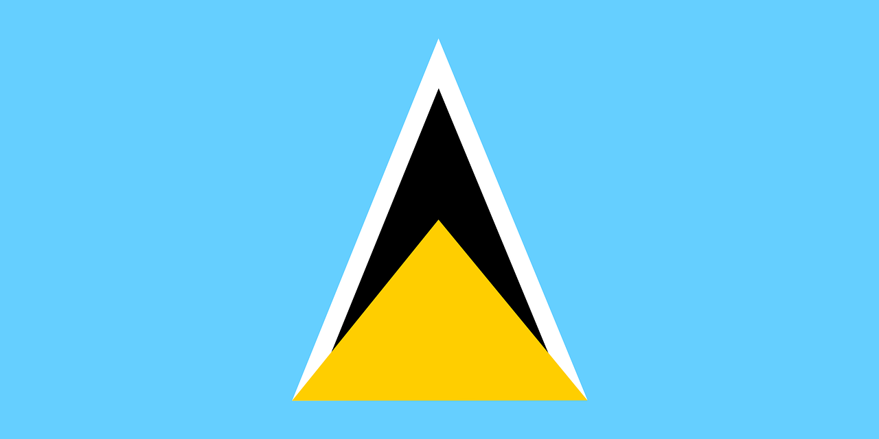 Flag of Saint Lucia (photo credit: Clker-Free-Vector-Images via pixabay) Flag of Saint Lucia (photo credit: Clker-Free-Vector-Images via pixabay)
