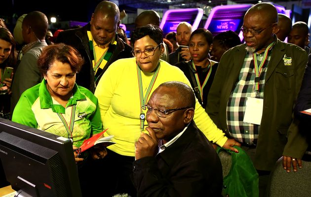 ANC leaership watching results of local elections (photo credit: Simphiwe Nkwali) ANC leaership watching results of local elections (photo credit: Simphiwe Nkwali)