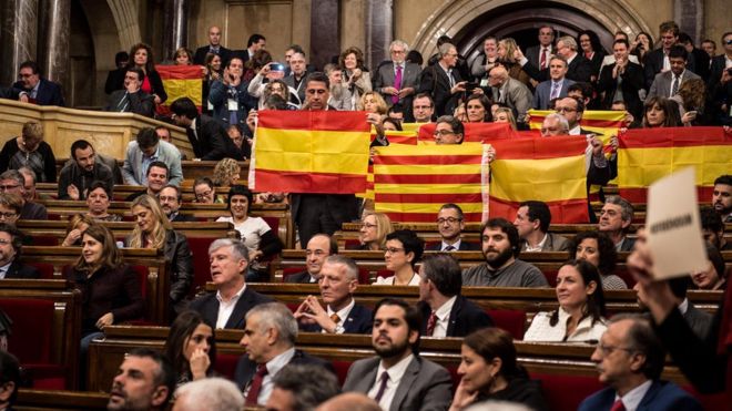 Split views on Catalonia's secession in the constitutional court (photo credit: Getty Images) Split views on Catalonia's secession in the constitutional court (photo credit: Getty Images)