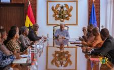 Meeting between President Mahama and the Constitutional Reform Commission in early March 2025 (photo credit: President of the Republic of Ghana)