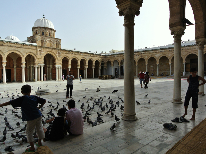 The courtyard of Zaituna Mosque, the central mosque in Tunis (photo credit: Religion News Service/Tom Heneghan) The courtyard of Zaituna Mosque, the central mosque in Tunis (photo credit: Religion News Service/Tom Heneghan)