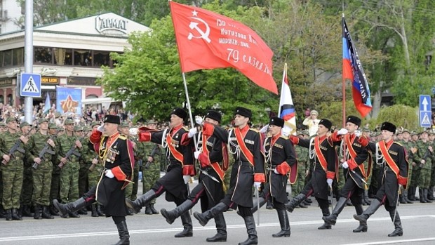 Victory Day in Donetsk (Alexander Gayuk/AFP/Getty Images) Victory Day in Donetsk (Alexander Gayuk/AFP/Getty Images)